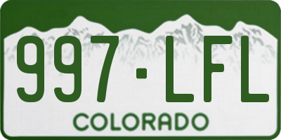 CO license plate 997LFL