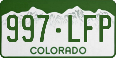 CO license plate 997LFP