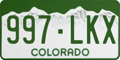 CO license plate 997LKX