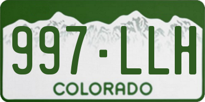 CO license plate 997LLH
