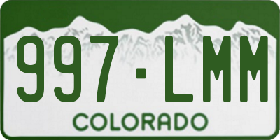 CO license plate 997LMM