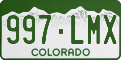 CO license plate 997LMX