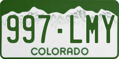 CO license plate 997LMY