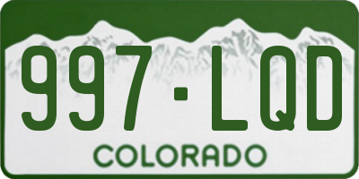 CO license plate 997LQD