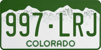 CO license plate 997LRJ