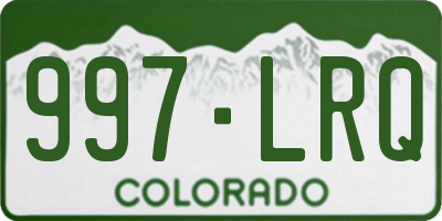 CO license plate 997LRQ