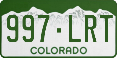 CO license plate 997LRT
