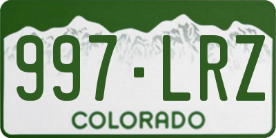 CO license plate 997LRZ