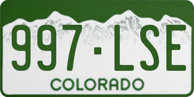 CO license plate 997LSE