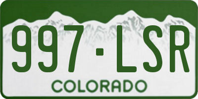 CO license plate 997LSR