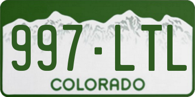 CO license plate 997LTL