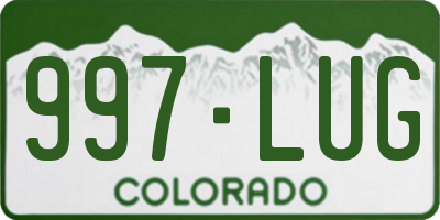 CO license plate 997LUG