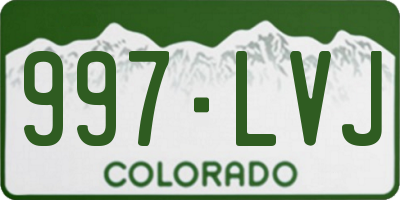CO license plate 997LVJ