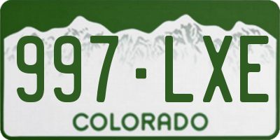 CO license plate 997LXE