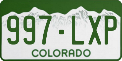 CO license plate 997LXP