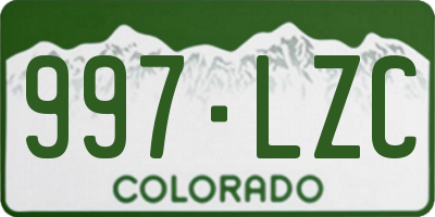 CO license plate 997LZC