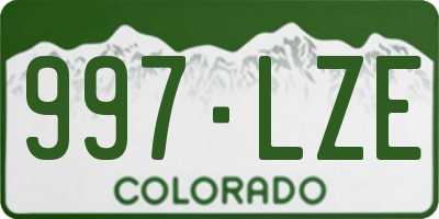 CO license plate 997LZE