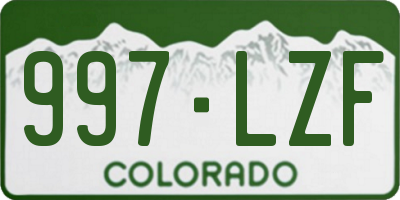 CO license plate 997LZF