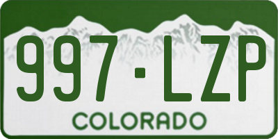 CO license plate 997LZP