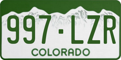 CO license plate 997LZR