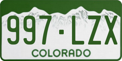 CO license plate 997LZX