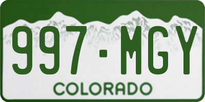 CO license plate 997MGY