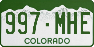 CO license plate 997MHE