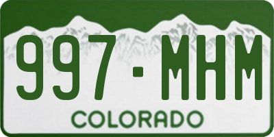 CO license plate 997MHM