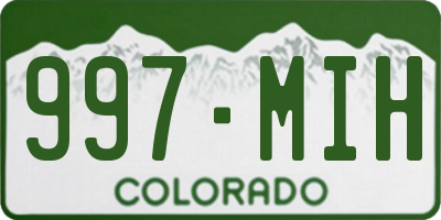CO license plate 997MIH