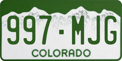 CO license plate 997MJG