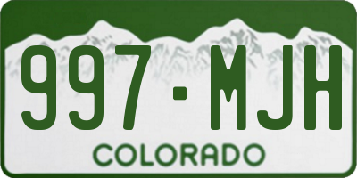 CO license plate 997MJH