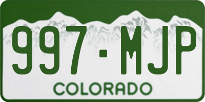 CO license plate 997MJP