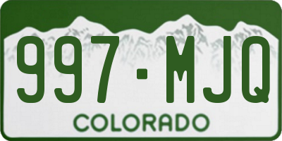 CO license plate 997MJQ