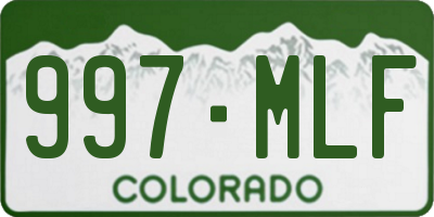 CO license plate 997MLF