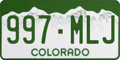 CO license plate 997MLJ