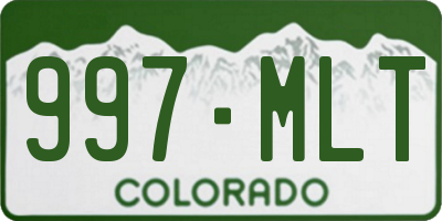 CO license plate 997MLT