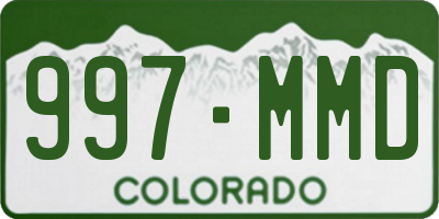 CO license plate 997MMD