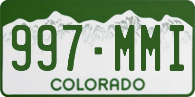CO license plate 997MMI