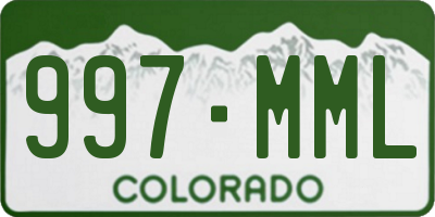 CO license plate 997MML