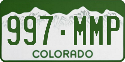 CO license plate 997MMP