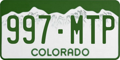 CO license plate 997MTP