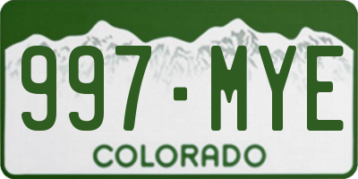 CO license plate 997MYE
