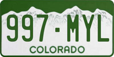 CO license plate 997MYL