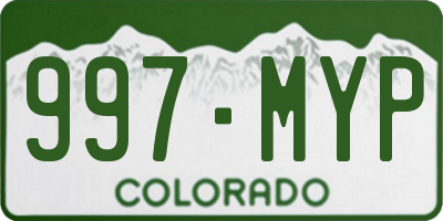 CO license plate 997MYP