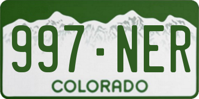CO license plate 997NER