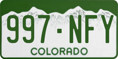CO license plate 997NFY