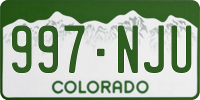 CO license plate 997NJU