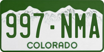 CO license plate 997NMA