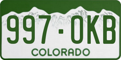 CO license plate 997OKB