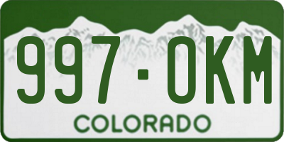 CO license plate 997OKM